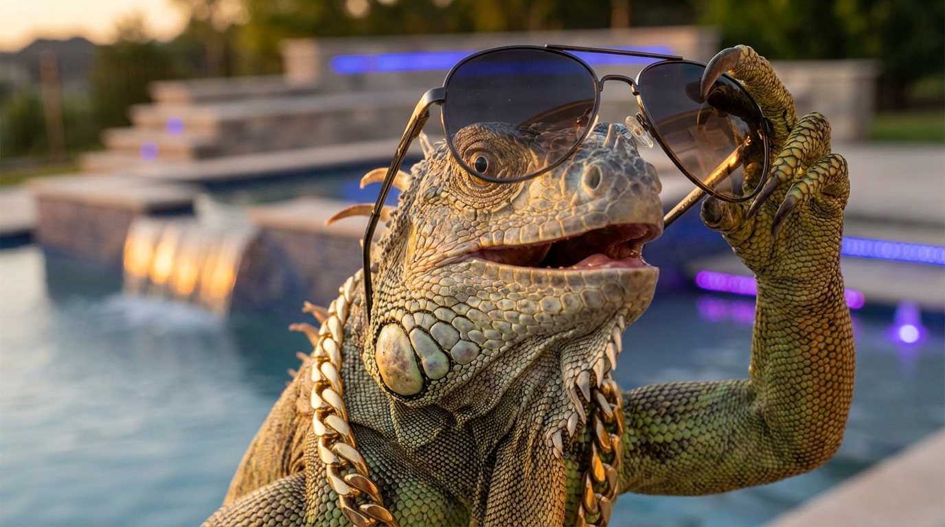 Vinnie removes sunglasses